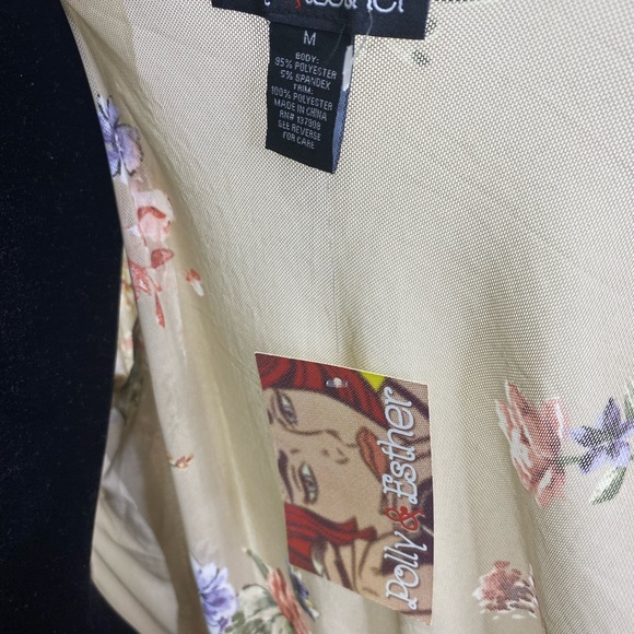 Poly & Esther Mesh Floral Cardigan Cover Up - Picture 5 of 5